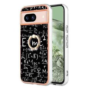 For Google Pixel 8a Electroplating Dual-side IMD Phone Case with Ring Holder(Equation)