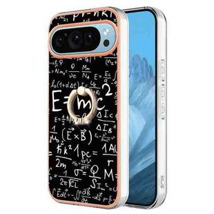 For Google Pixel 9 Electroplating Dual-side IMD Phone Case with Ring Holder(Equation)