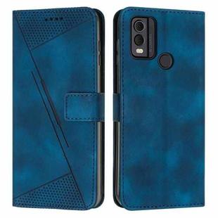 For Nokia C22 Dream Triangle Leather Phone Case with Lanyard(Blue)