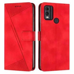 For Nokia C22 Dream Triangle Leather Phone Case with Lanyard(Red)