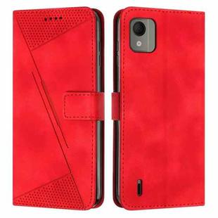For Nokia C110 Dream Triangle Leather Phone Case with Lanyard(Red)