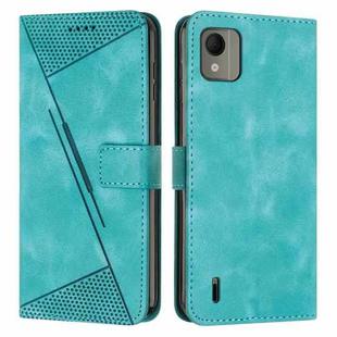 For Nokia C110 Dream Triangle Leather Phone Case with Lanyard(Green)