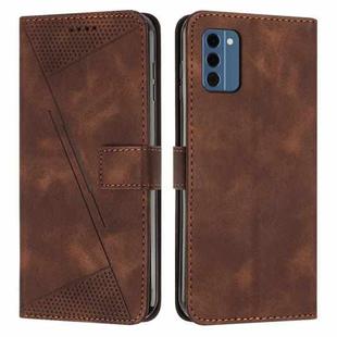 For Nokia C300 Dream Triangle Leather Phone Case with Lanyard(Brown)