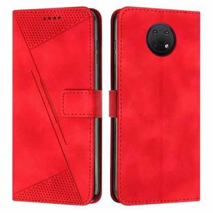 For Nokia G10 / G20 / G30 Dream Triangle Leather Phone Case with Lanyard(Red)