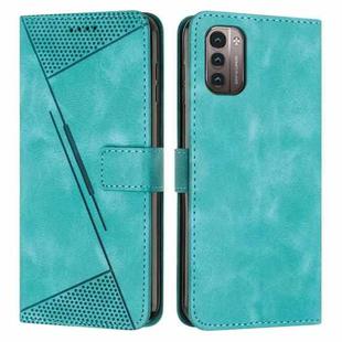 For Nokia G11 / G21 Dream Triangle Leather Phone Case with Lanyard(Green)