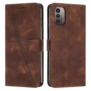 For Nokia G11 / G21 Dream Triangle Leather Phone Case with Lanyard(Brown)