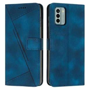 For Nokia G22 Dream Triangle Leather Phone Case with Lanyard(Blue)