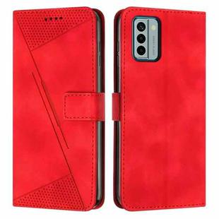 For Nokia G22 Dream Triangle Leather Phone Case with Lanyard(Red)