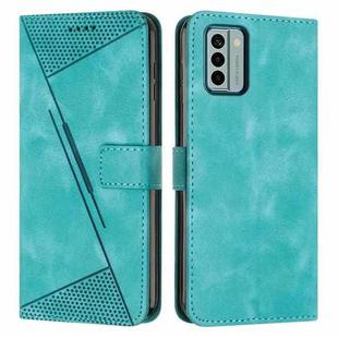 For Nokia G22 Dream Triangle Leather Phone Case with Lanyard(Green)