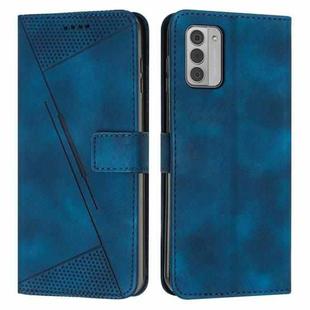 For Nokia G42 Dream Triangle Leather Phone Case with Lanyard(Blue)