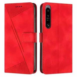For Sony Xperia 1 IV Dream Triangle Leather Phone Case with Lanyard(Red)