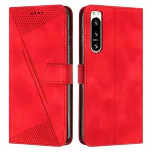 For Sony Xperia 5 IV Dream Triangle Leather Phone Case with Lanyard(Red)