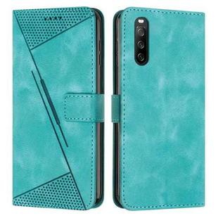 For Sony Xperia 10 IV Dream Triangle Leather Phone Case with Lanyard(Green)