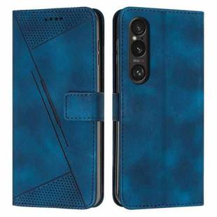 For Sony Xperia 1 VI Dream Triangle Leather Phone Case with Lanyard(Blue)