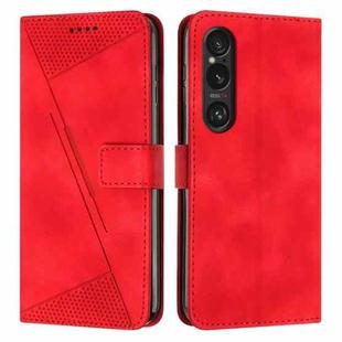 For Sony Xperia 1 VI Dream Triangle Leather Phone Case with Lanyard(Red)