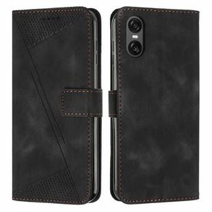 For Sony Xperia 10 VI Dream Triangle Leather Phone Case with Lanyard(Black)