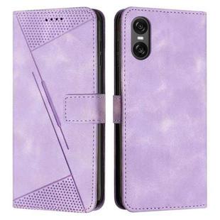 For Sony Xperia 5 VI Dream Triangle Leather Phone Case with Lanyard(Purple)