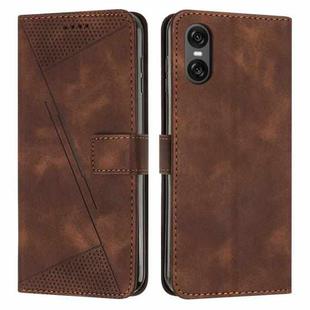 For Sony Xperia 5 VI Dream Triangle Leather Phone Case with Lanyard(Brown)