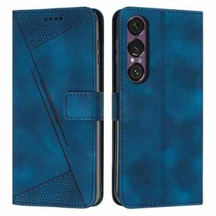 For Sony Xperia 1 VII Dream Triangle Leather Phone Case with Lanyard(Blue)