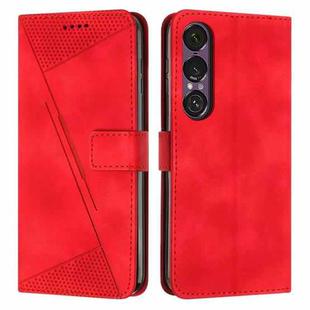 For Sony Xperia 1 VII Dream Triangle Leather Phone Case with Lanyard(Red)