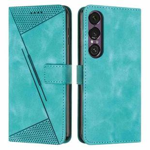 For Sony Xperia 1 VII Dream Triangle Leather Phone Case with Lanyard(Green)