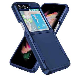 For Samsung Galaxy Z Flip5 5G Pioneer Armor Heavy Duty PC + TPU Phone Case(Blue)