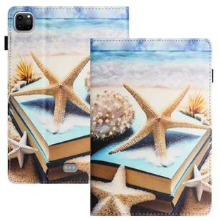 For iPad Pro 11 2024 Sewing Litchi Texture Smart Leather Tablet Case(Starfish)