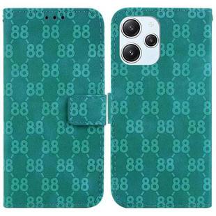 For Xiaomi Redmi 12 Double 8-shaped Embossed Leather Phone Case(Green)