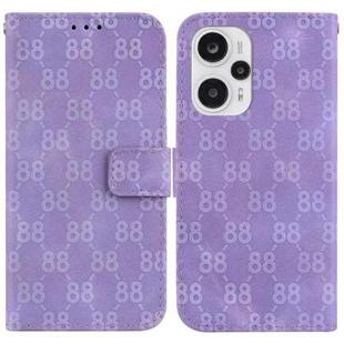 For Xiaomi Poco F5 / Note 12 Turbo Double 8-shaped Embossed Leather Phone Case(Purple)