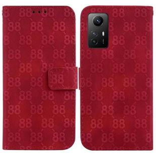 For Xiaomi Redmi Note 12S Double 8-shaped Embossed Leather Phone Case(Red)