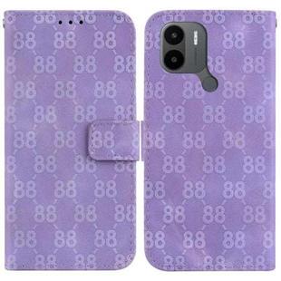 For Xiaomi Redmi A1+ 4G Global/Poco C50 Double 8-shaped Embossed Leather Phone Case(Purple)
