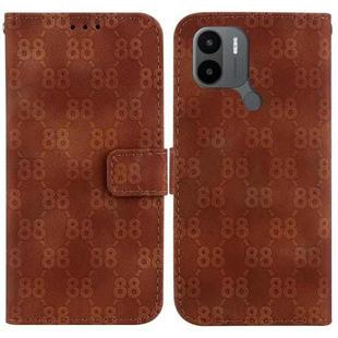 For Xiaomi Redmi A1+ 4G Global/Poco C50 Double 8-shaped Embossed Leather Phone Case(Brown)