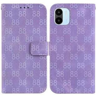 For Xiaomi Redmi A1 / A2 Double 8-shaped Embossed Leather Phone Case(Purple)