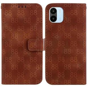 For Xiaomi Redmi A1 / A2 Double 8-shaped Embossed Leather Phone Case(Brown)