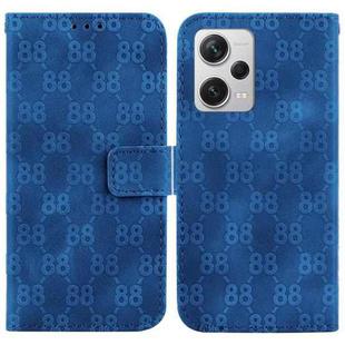For Xiaomi Redmi Note 12 Pro+ Global Double 8-shaped Embossed Leather Phone Case(Blue)