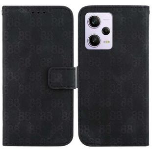 For Xiaomi Redmi Note 12 Pro 5G Global Double 8-shaped Embossed Leather Phone Case(Black)