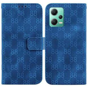 For Xiaomi Redmi Note 12 5G Global/Poco X5 Double 8-shaped Embossed Leather Phone Case(Blue)