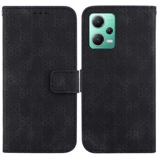 For Xiaomi Redmi Note 12 5G Global/Poco X5 Double 8-shaped Embossed Leather Phone Case(Black)