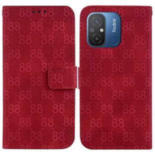For Xiaomi Redmi 12C / 11A Double 8-shaped Embossed Leather Phone Case(Red)