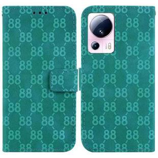 For Xiaomi 13 Lite / Civi 2 Double 8-shaped Embossed Leather Phone Case(Green)