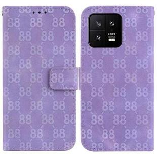 For Xiaomi 13 5G Double 8-shaped Embossed Leather Phone Case(Purple)