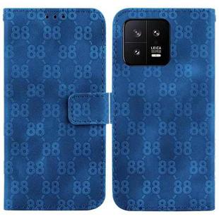 For Xiaomi 13 5G Double 8-shaped Embossed Leather Phone Case(Blue)