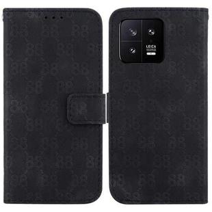 For Xiaomi 13 5G Double 8-shaped Embossed Leather Phone Case(Black)