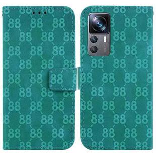 For Xiaomi 12T / 12T Pro Double 8-shaped Embossed Leather Phone Case(Green)