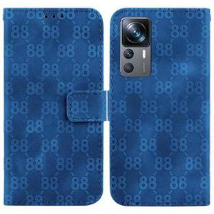For Xiaomi 12T / 12T Pro Double 8-shaped Embossed Leather Phone Case(Blue)