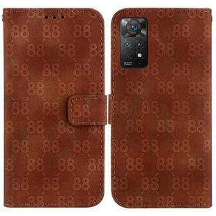 For Xiaomi Redmi Note 11 Pro 4G/5G Global Double 8-shaped Embossed Leather Phone Case(Brown)