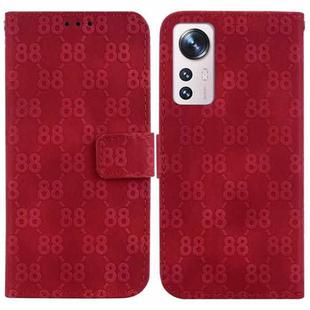 For Xiaomi 12 Lite Double 8-shaped Embossed Leather Phone Case(Red)