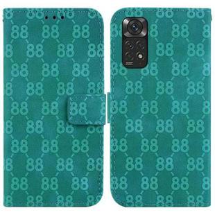 For Xiaomi Redmi Note 11 Global / Note 11S Double 8-shaped Embossed Leather Phone Case(Green)