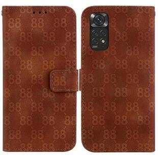 For Xiaomi Redmi Note 11 Global / Note 11S Double 8-shaped Embossed Leather Phone Case(Brown)