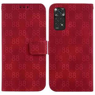 For Xiaomi Redmi Note 11 Global / Note 11S Double 8-shaped Embossed Leather Phone Case(Red)